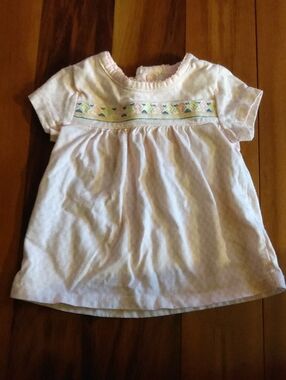 4/$20 Carter's 3 Months Baby Girls Short Sleeve Pink Dress with Embroidery